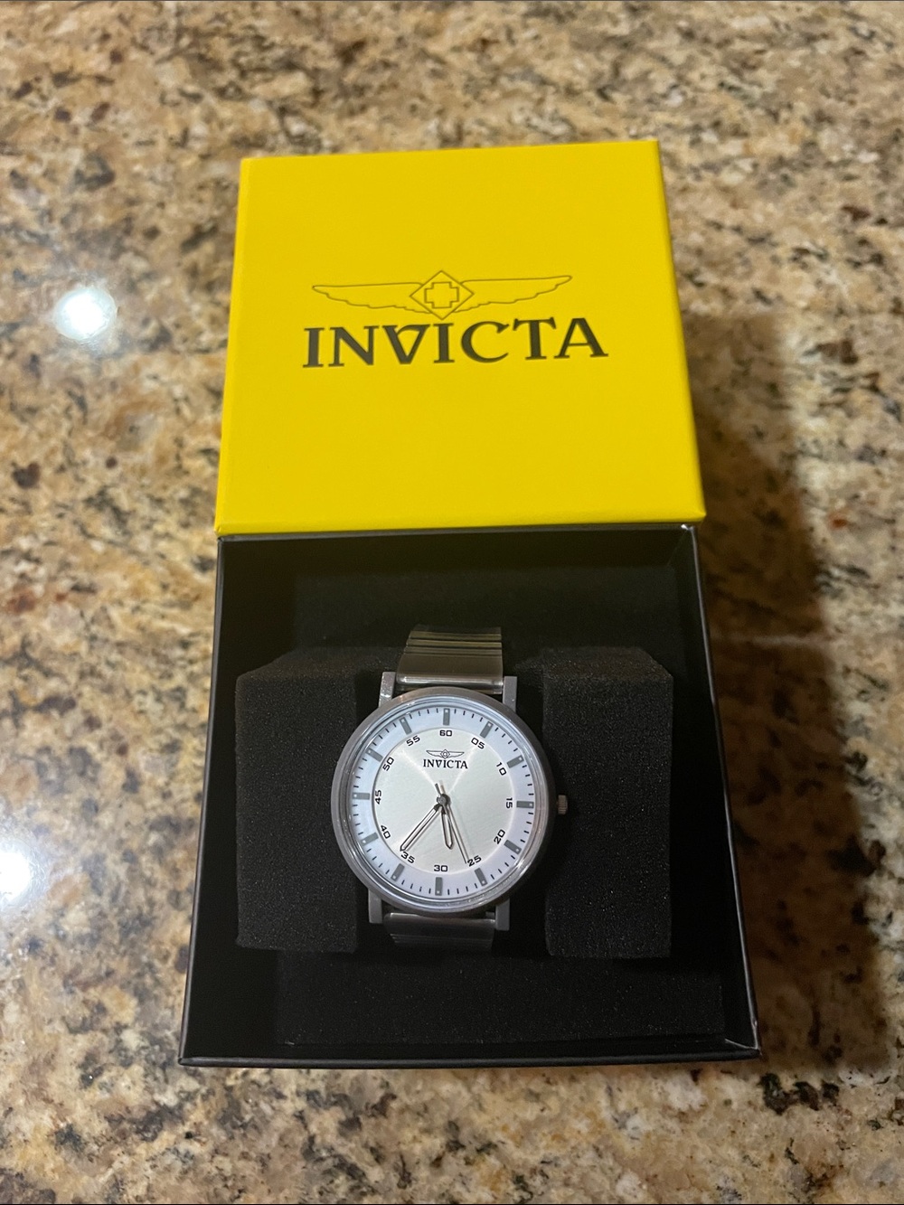 Invicta Angel with White Dial and Transparent Gray Strap